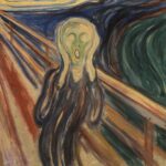 Photograph of a portion of Edvard Munch's "The Scream."